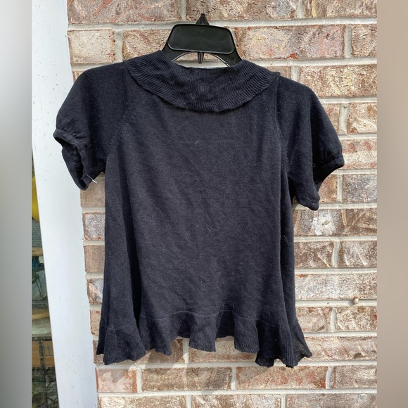 Black 00s Ruffle Mossimo Shrug Sweater Jacket - Picture 5 of 6